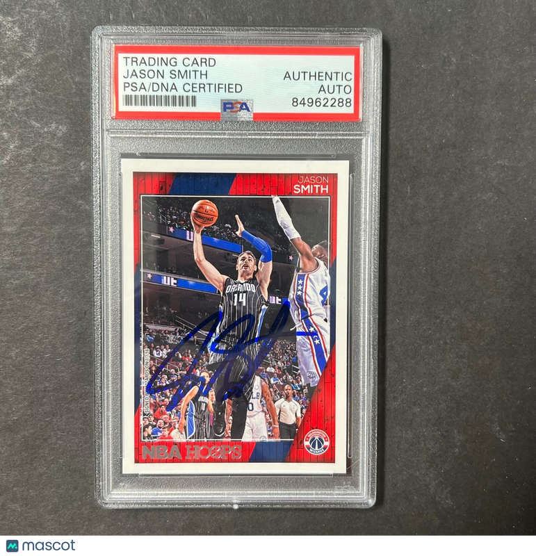 2016-17 NBA Hoops #260 Jason Smith Signed Card AUTO PSA Slabbed Wizards