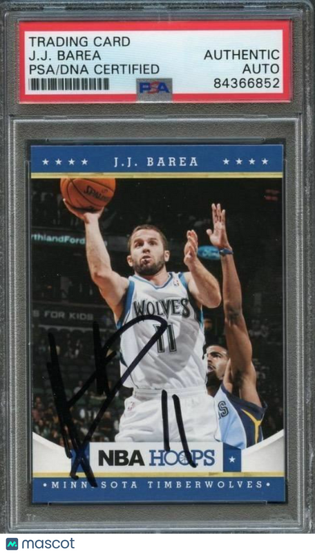 2012-13 NBA Hoops #122 JJ Barea Signed Card AUTO PSA/DNA Slabbed Timberwolves