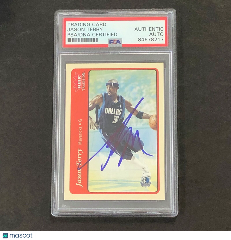2004-05 Fleer Tradition #150 Jason Terry Signed Card AUTO PSA Slabbed Mavericks