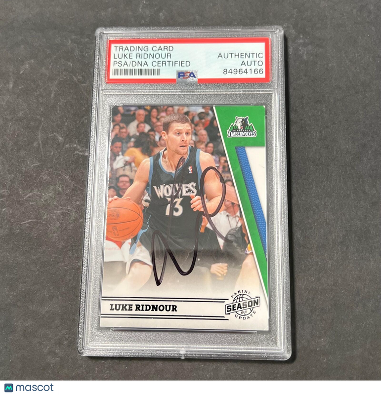 2010-11 Panini Season Update #140 Luke Ridnour Signed Card AUTO PSA Slabbed Timb