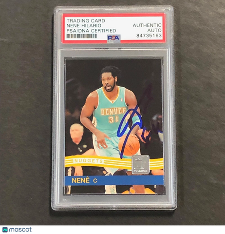 2010-11 Panini Donruss #117 Nene Signed AUTO PSA Slabbed Nuggets