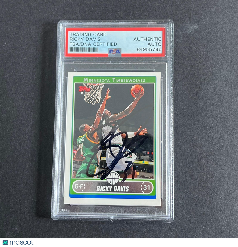 2006-07 Topps #85 Ricky Davis Signed Card AUTO PSA Slabbed