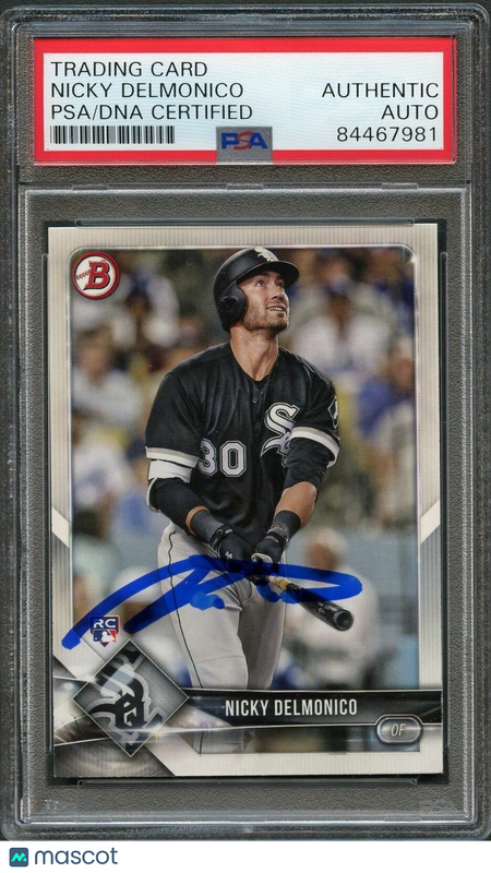 2018 Bowman #83 Nicky Delmonico Signed Card PSA Slabbed Auto RC White Sox
