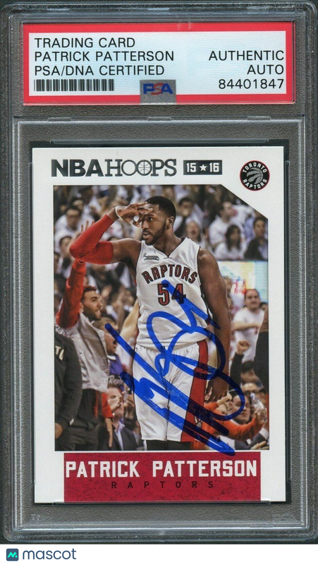 2015-16 NBA Hoops #196 Patrick Patterson Signed Card AUTO PSA Slabbed Raptors