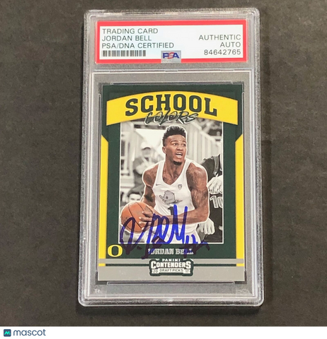 2017 Contenders Draft Picks Game Day #32 Jordan Bell Signed Card AUTO 10 PSA Sla