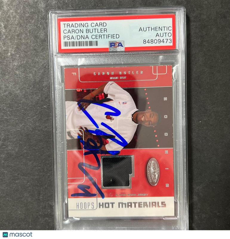 2002-03 Fleer Hoops Hot Materials #HM-CB Caron Butler Signed Card AUTO PSA Slabb