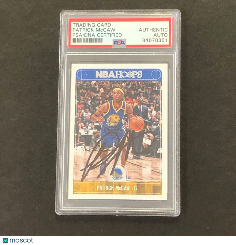 2017-18 Panini Hoops #241 Patrick McCaw Signed Card PSA Slabbed Warriors