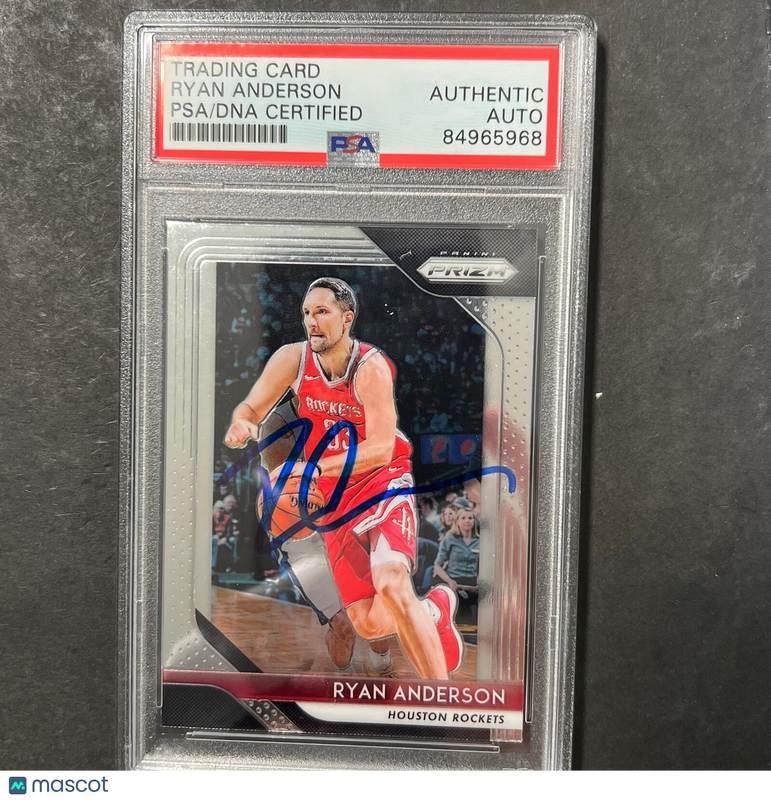 2018-19 Panini Prizm #64 Ryan Anderson Signed Card AUTO PSA Slabbed Rockets