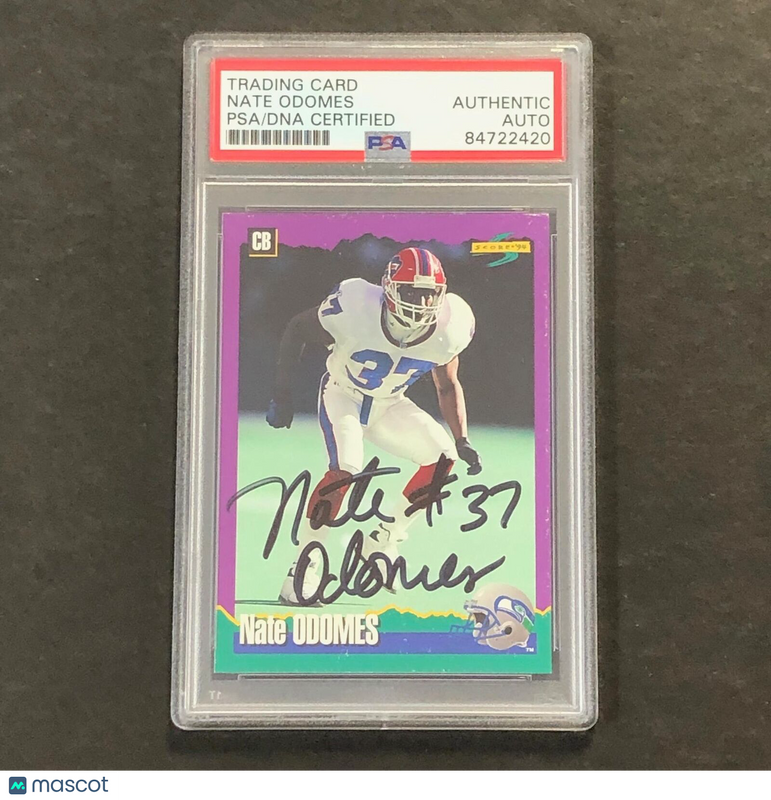 1994 Pinnacle #138 Nate Odomes signed card PSA Slabbed Signed Auto Seahwks