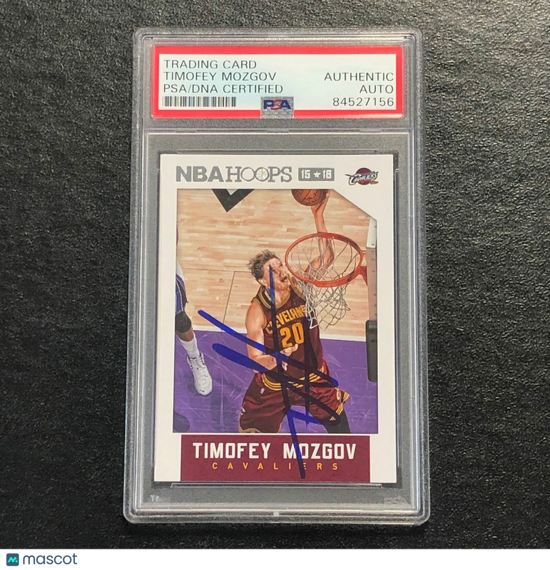 2015-16 NBA Hoops #70 Timofey Mozgov Signed AUTO PSA Slabbed Cavaliers