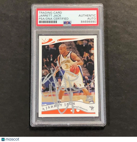 2005 Topps #242 Jarrett Jack Signed Card AUTO PSA Slabbed RC Trail Blazers
