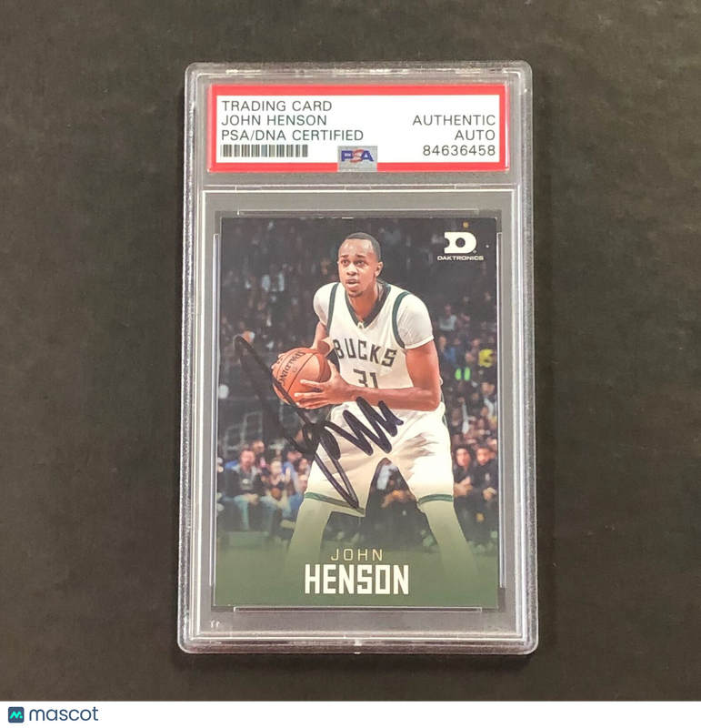 Daktronics Basketball John Henson Signed Card Auto PSA Slabbed Bucks
