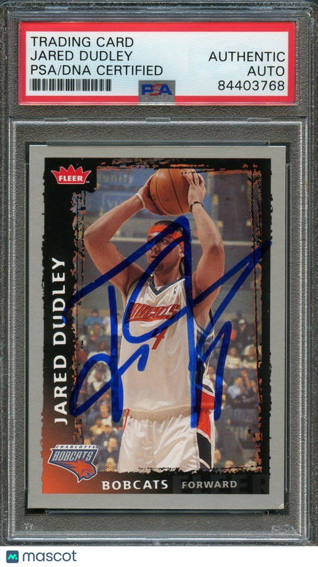 2008-09 Fleer Basketball #80 Jared Dudley Signed Card AUTO PSA Slabbed Bobcats