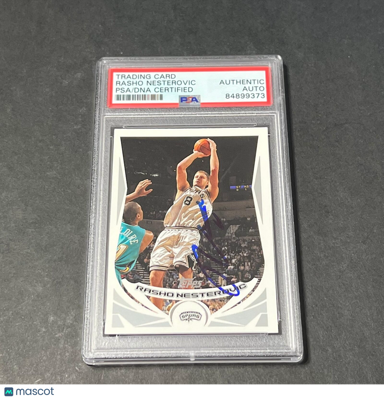 2004 Topps #89 Rasho Nesterovic Signed Card AUTO PSA/DNA Slabbed Spurs
