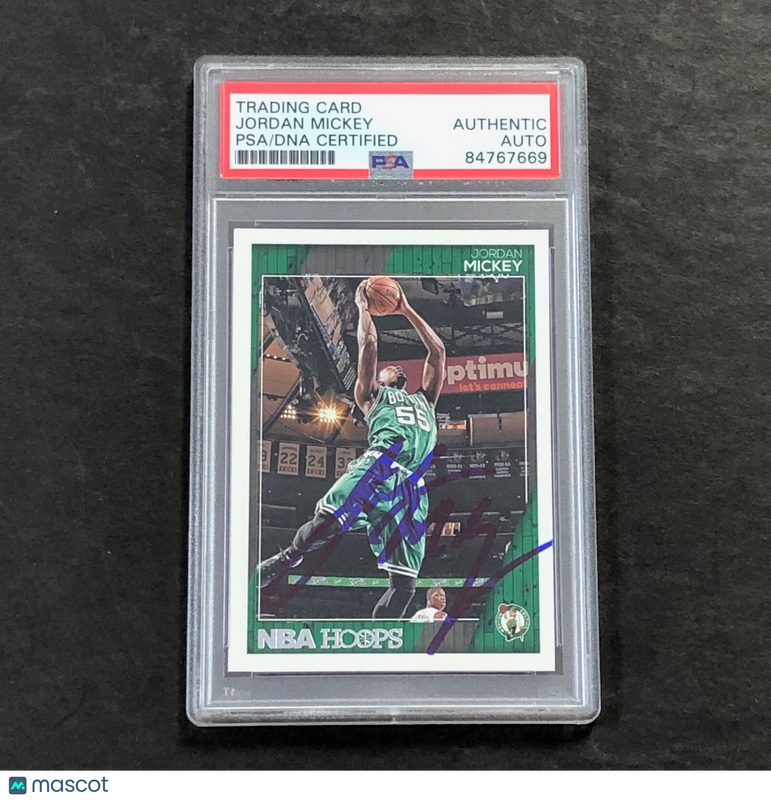 2016-17 Panini NBA Hoops #176 Jordan Mickey Signed Card AUTO PSA/DNA Slabbed Cel
