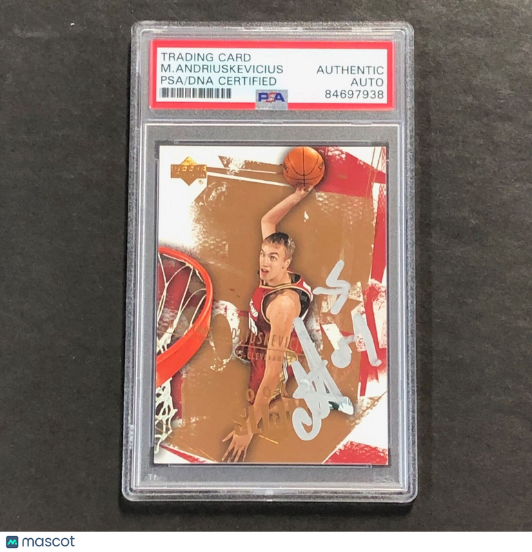 2005-06 Upper Deck #92 Martynas Andriuskevicius Signed Card AUTO PSA Slabbed Cav