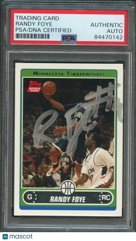 2006-07 Topps #250 Randy Foye Signed Card AUTO PSA Slabbed RC Minnesota Timberwo