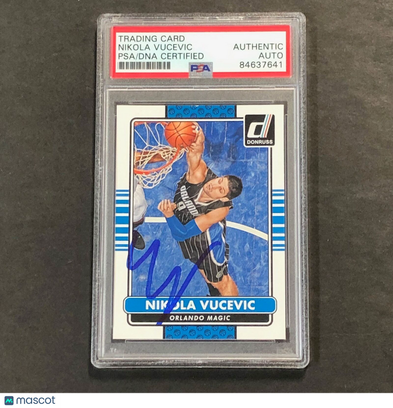 2014-15 Donruss Basketball #81 Nikola Vucevic Signed Card AUTO PSA Slabbed Magic