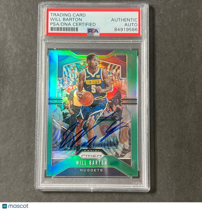 2019-20 Panini Prizm #85 Will Barton Signed Card PSA Slabbed Nuggets