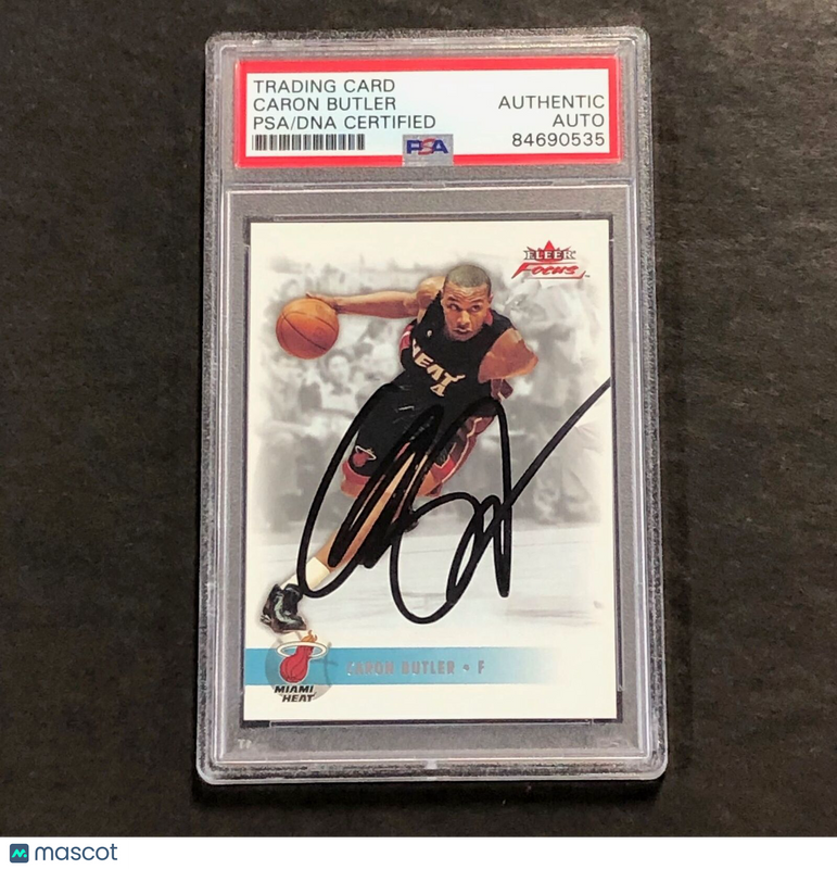 2003-04 Fleer Basketball #92 Caron Butler Signed Card AUTO PSA Slabbed Heat