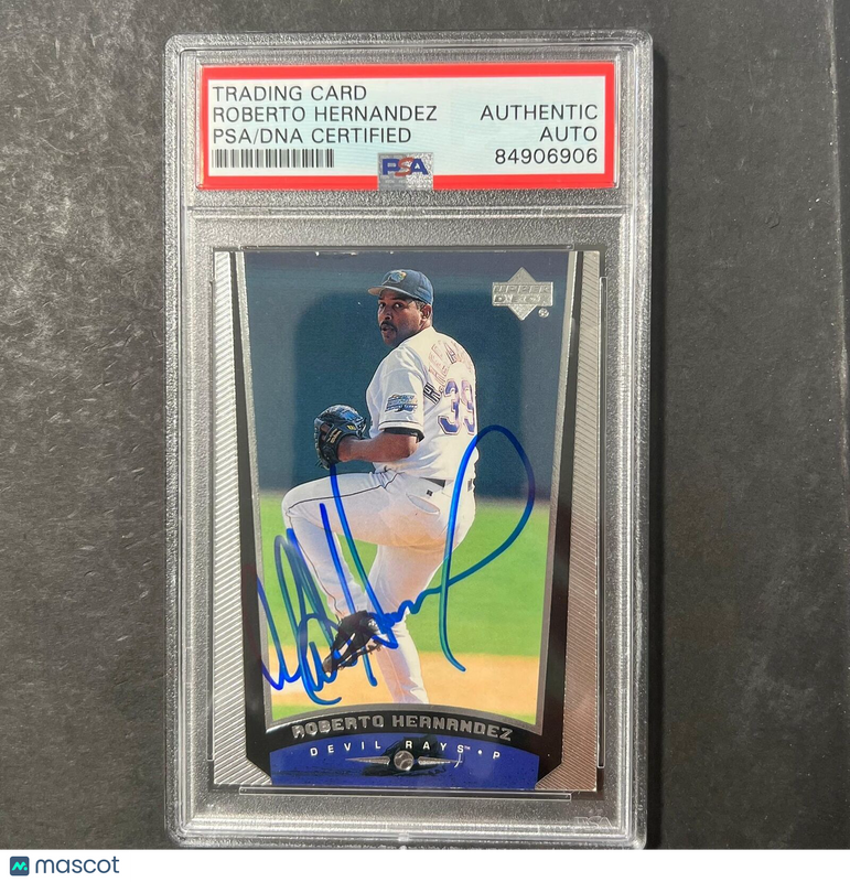 1999 Upper Deck #495 Roberto Hernandez Signed Card AUTO PSA/DNA Slabbed Rays