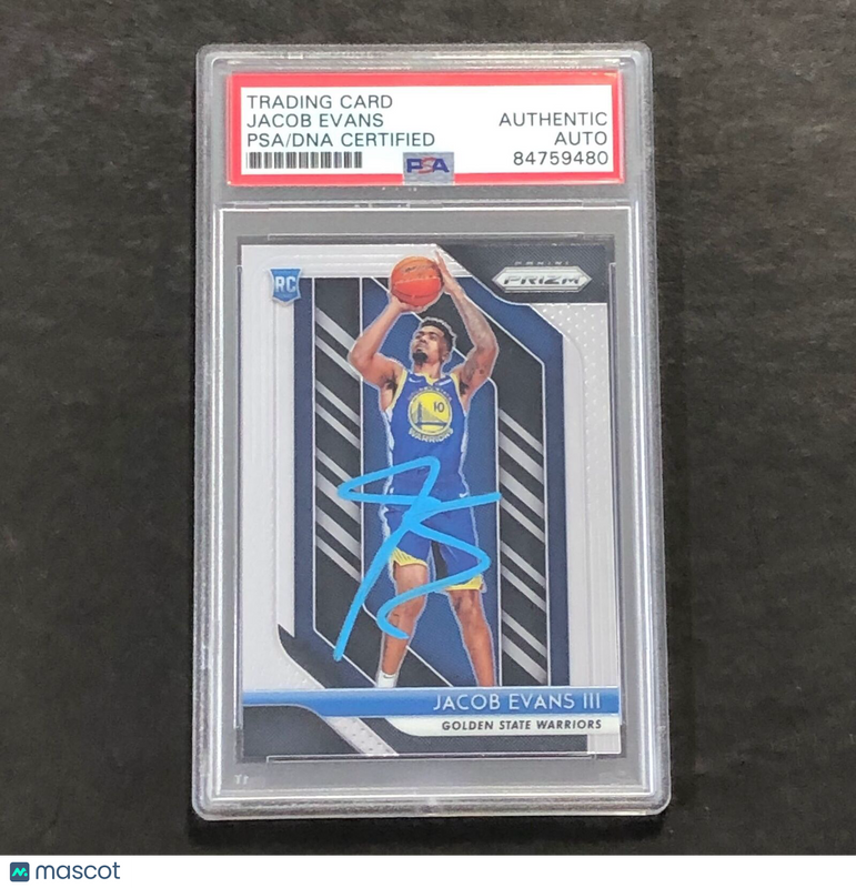 2018-19 Panini Prizm #212 Jacob Evans Signed Rookie Card AUTO PSA Slabbed RC War