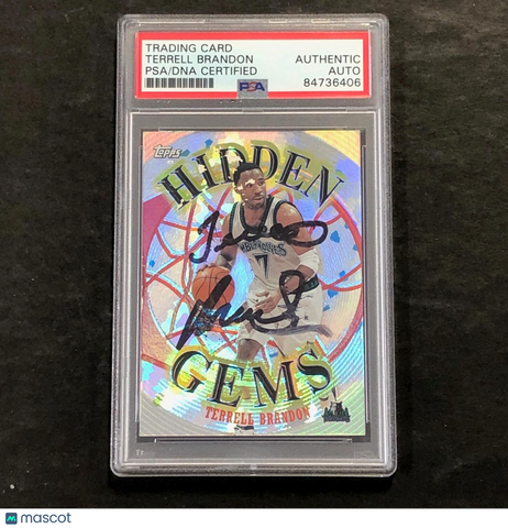 2000-01 Topps #HG8 Terrell Brandon Signed Card AUTO PSA/DNA Slabbed Timberwolves
