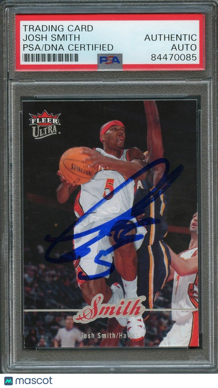 2007-08 Fleer Ultra #2 Josh Smith signed Auto Card PSA/DNA Slabbed Hawks