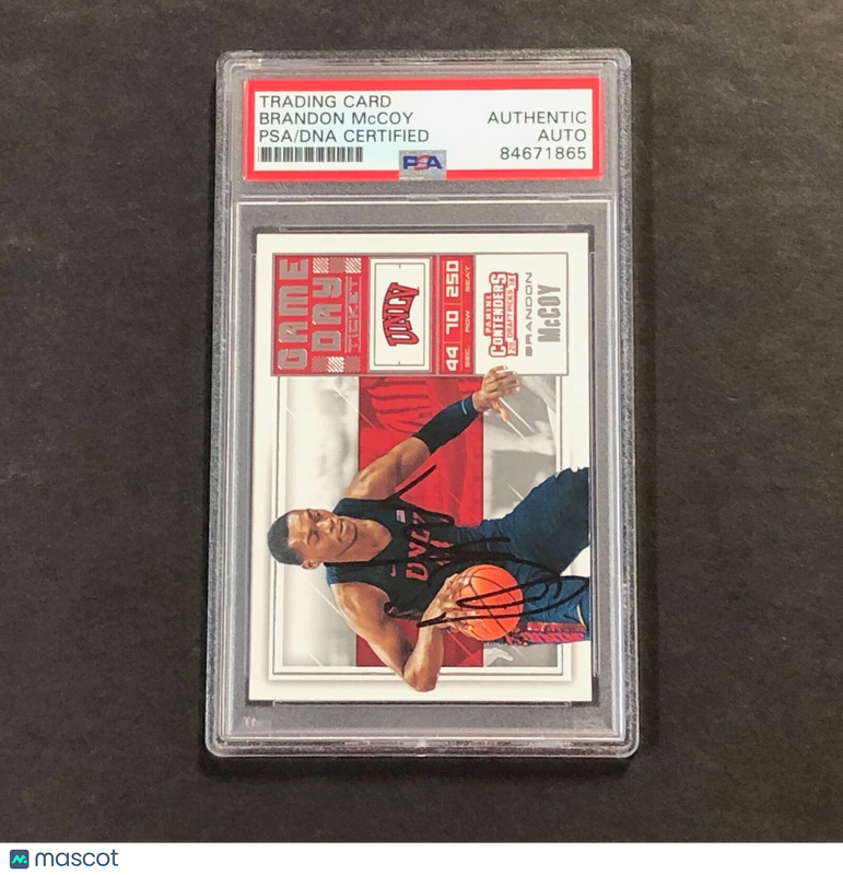 2018 Panini Contenders Draft Picks #28 Brandon McCoy Signed Card AUTO PSA Slabbe