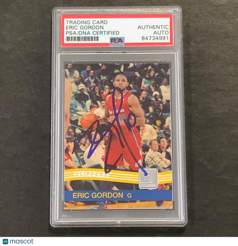 2010-11 Panini Donruss #196 Eric Gordon Signed Card Auto PSA Slabbed Clippers
