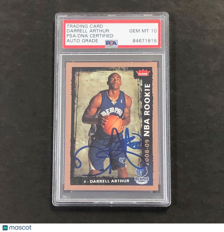 2008-09 NBA Rookie #225 Darrell Arthur Signed Card AUTO 10 PSA Slabbed