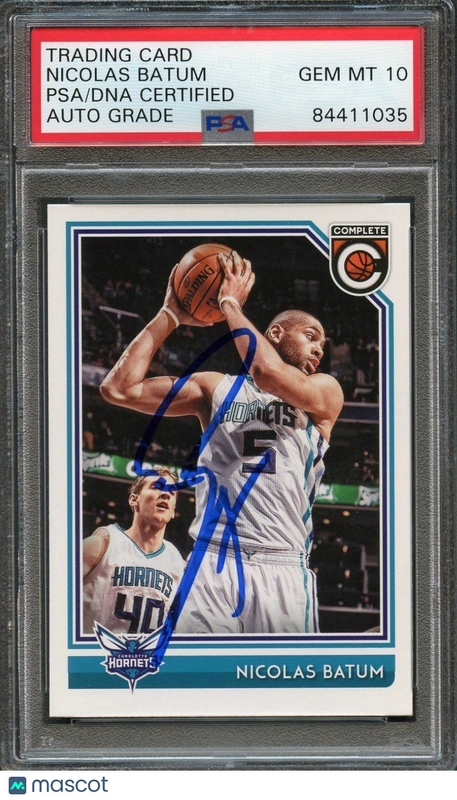 2016-17 PANINI COMPLETE #119 Nicolas Batum Signed Card AUTO 10 PSA Slabbed Horne
