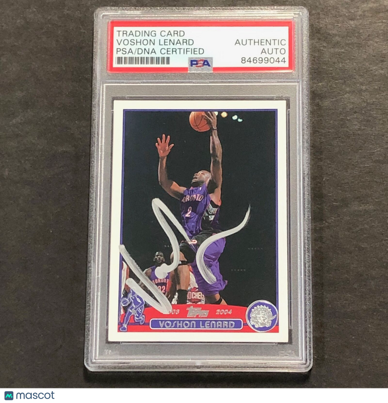 2003-04 Topps #159 Voshon Lenard Signed Card PSA Slabbed Raptors