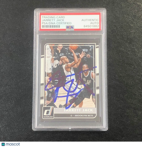 2015-16 Donruss Basketball #68 Jarrett Jack Signed Card AUTO PSA Slabbed Nets
