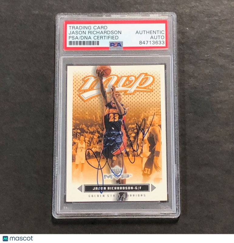 2003-04 Upper Deck MVP #46 Jason Richardson Signed Card AUTO PSA Slabbed Warrior