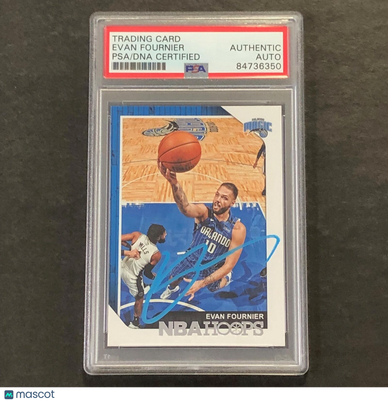 2018-19 Panini NBA Hoops #169 EVAN FOURNIER Signed Card AUTO PSA Slabbed Magic