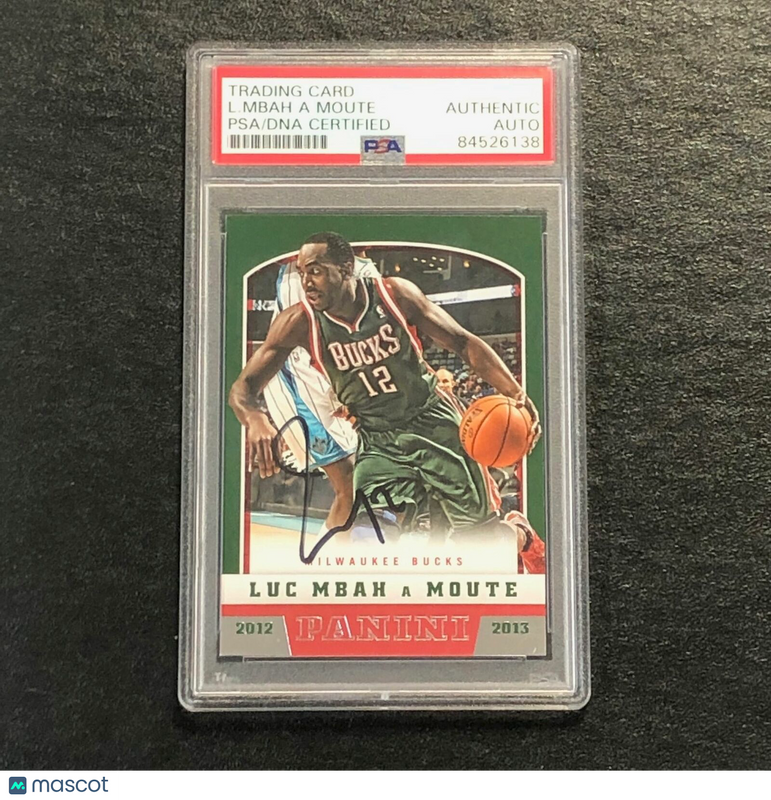 2012-13 PANINI #106 Luc Mbah a Moute Signed Card AUTO PSA Slabbed Bucks