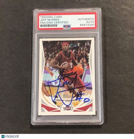 2004-05 Topps Basketball #218 Jeff McInnis Signed Card AUTO PSA Slabbed Cavalier