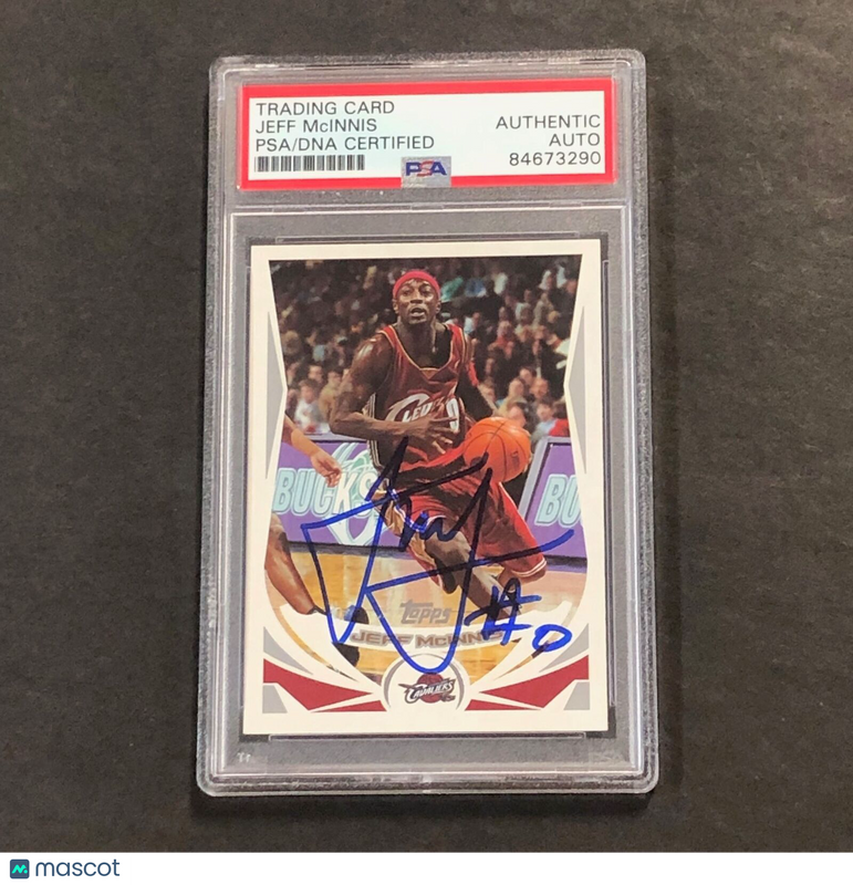 2004-05 Topps Basketball #218 Jeff McInnis Signed Card AUTO PSA Slabbed Cavalier