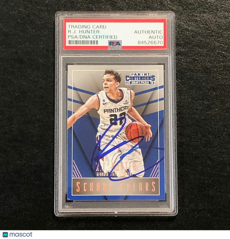 2015-16 Contenders Draft Picks #35 RJ HUNTER Signed Card AUTO PSA Slabbed Georgi