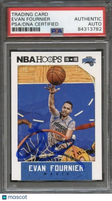 2015 Panini NBA Hoops #11 Evan Fournier Signed Card AUTO PSA Slabbed Magic