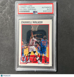 1991 NBA Hoops #363 Darrell Walker Signed Card AUTO PSA Slabbed Pistons