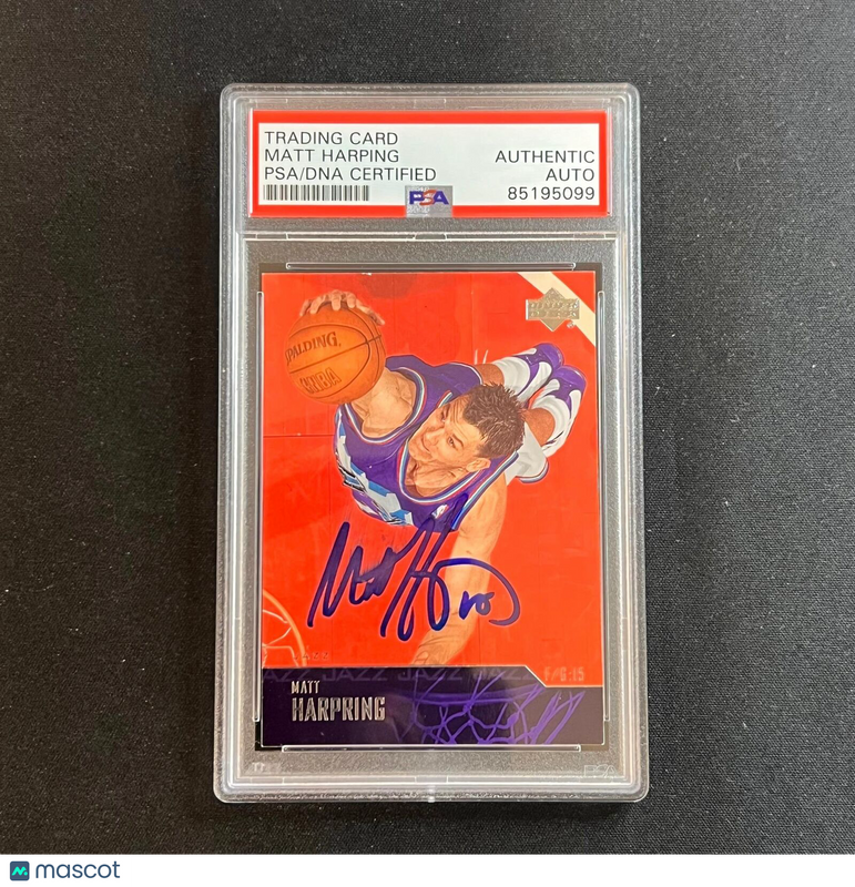2002-03 Upper Deck #279 Matt Harpring Signed Card AUTO PSA Slabbed Jazz