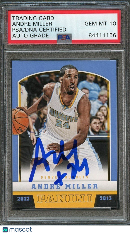 2012-13 Panini Basketball #7 Andre Miller Signed AUTO 10 PSA Slabbed Nuggets