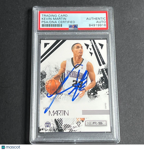 2009-10 Panini R&S #83 Kevin Martin Signed Card AUTO PSA Slabbed Kings
