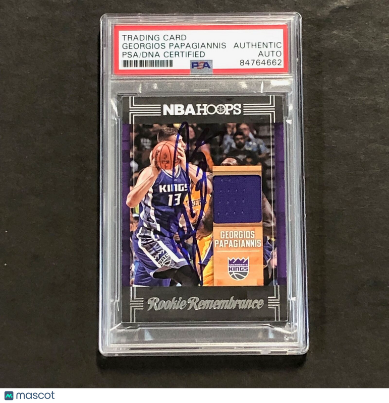 2016-17 Panini NBA Hoops #RR-DP Georgios Papagiannis Signed Card AUTO PSA Slabbe