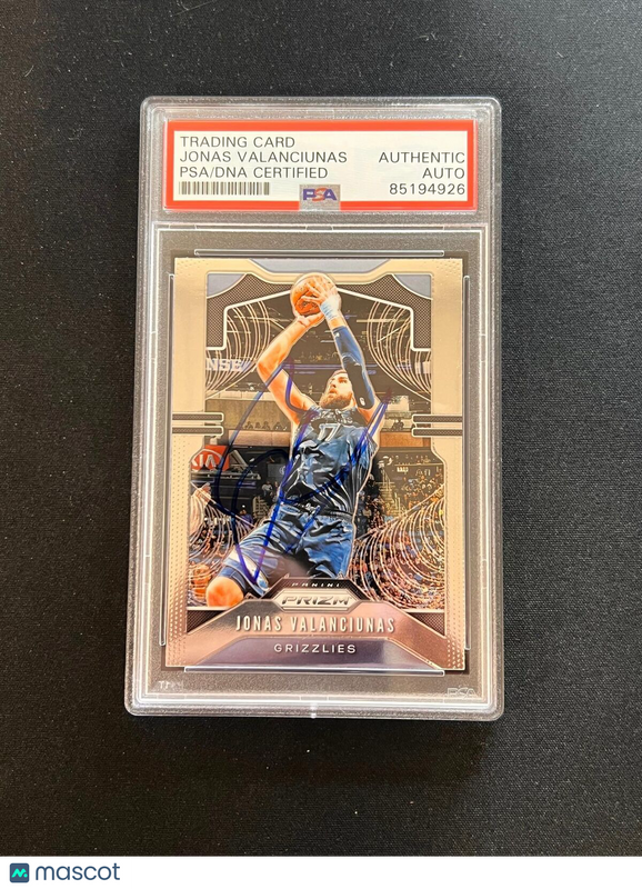 2019-20 Panini Prizm #229 Jonas Valanciunas Signed Card AUTO PSA Slabbed Grizzli