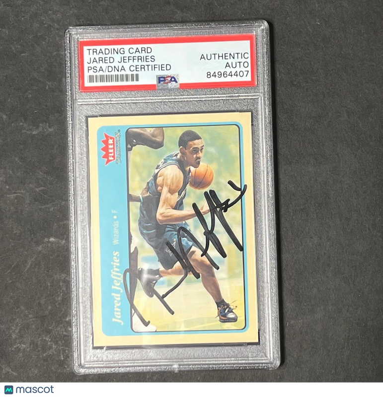 2004-05 Fleer #99 Jared Jeffries Signed Card AUTO PSA Slabbed Wizards