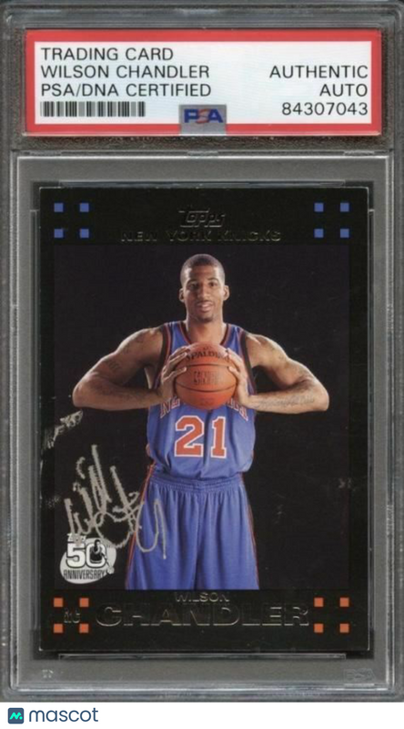 2007-08 Topps #133 WILSON CHANDLER Signed Card AUTO PSA Slabbed RC Rookie