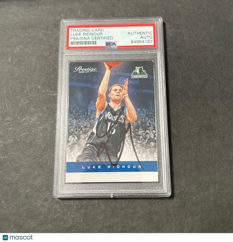 2012-13 Panini Prestige #115 Luke Ridnour Signed Card AUTO PSA Slabbed Timberwol